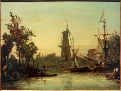 El puerto interior de Róterdam de Johan Barthold Jongkind